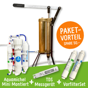 Paketangebot: Aquamichel Mini montiert mit Handpumpe